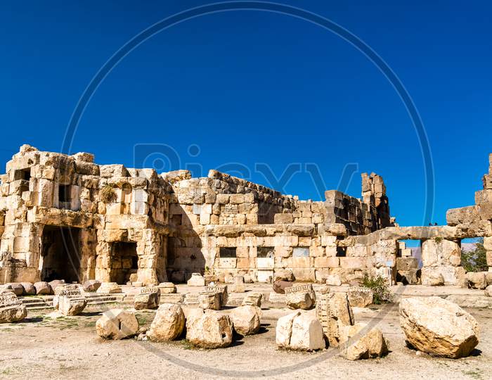Hexagonal Court Of The Temple Of Jupiter At Baalbek, Lebanon