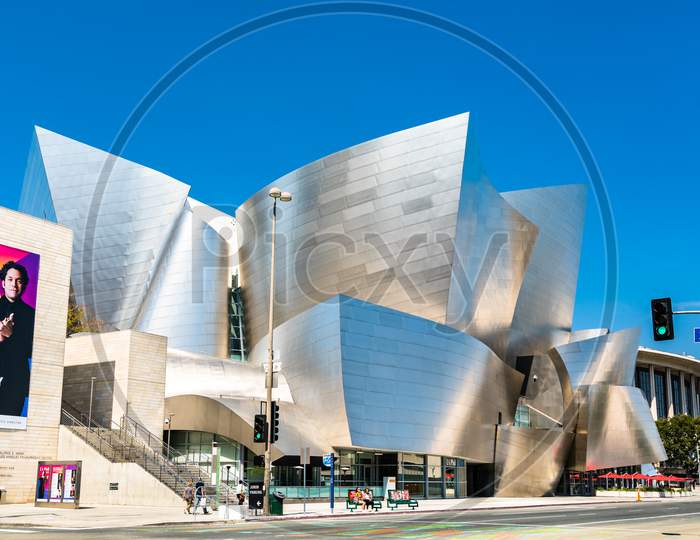 Walt Disney Concert Hall In Downtown Los Angeles, California