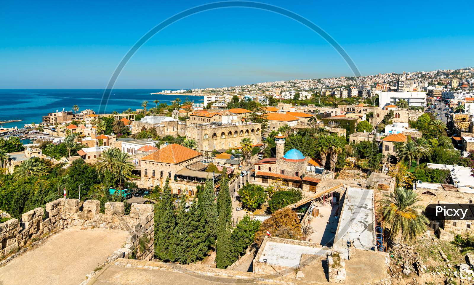 Aerial View Of Byblos Town In Lebanon