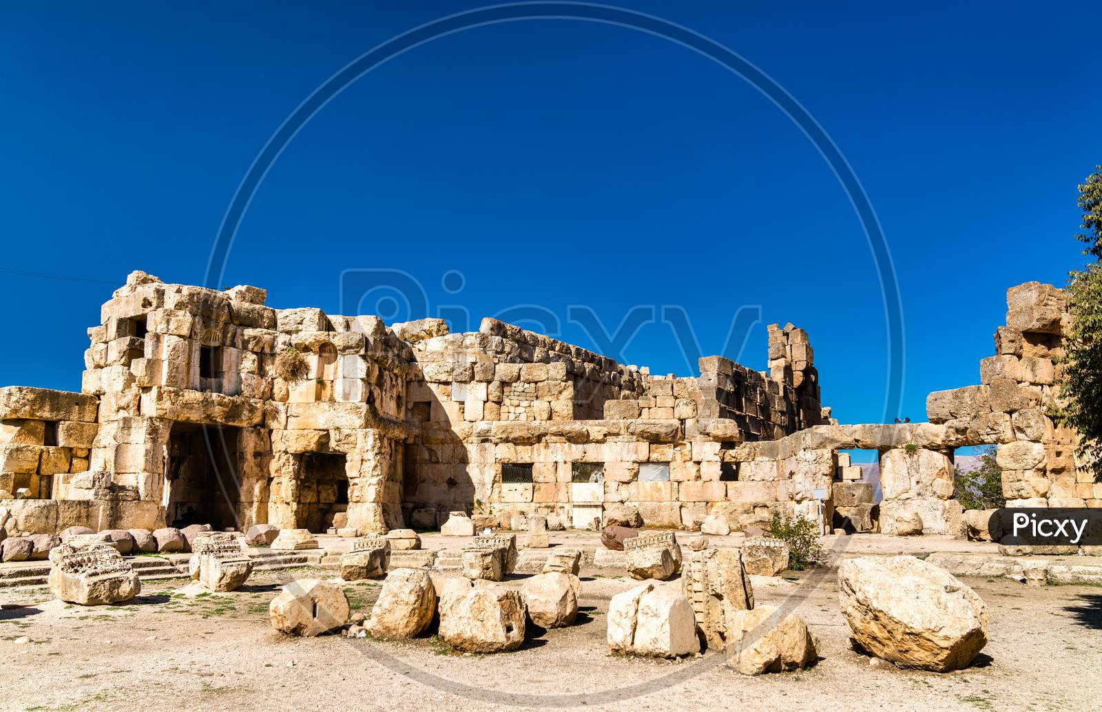 Hexagonal Court Of The Temple Of Jupiter At Baalbek, Lebanon