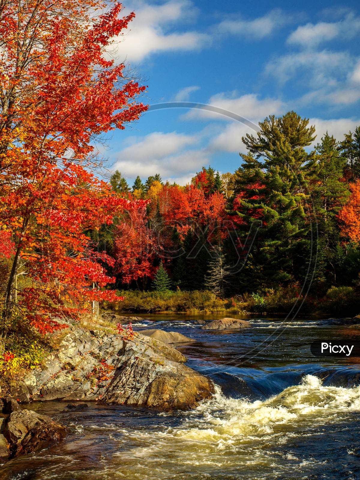 Beautiful Fall colors of Canada - Chutes Provincial Park, Massey, ON, Canada
