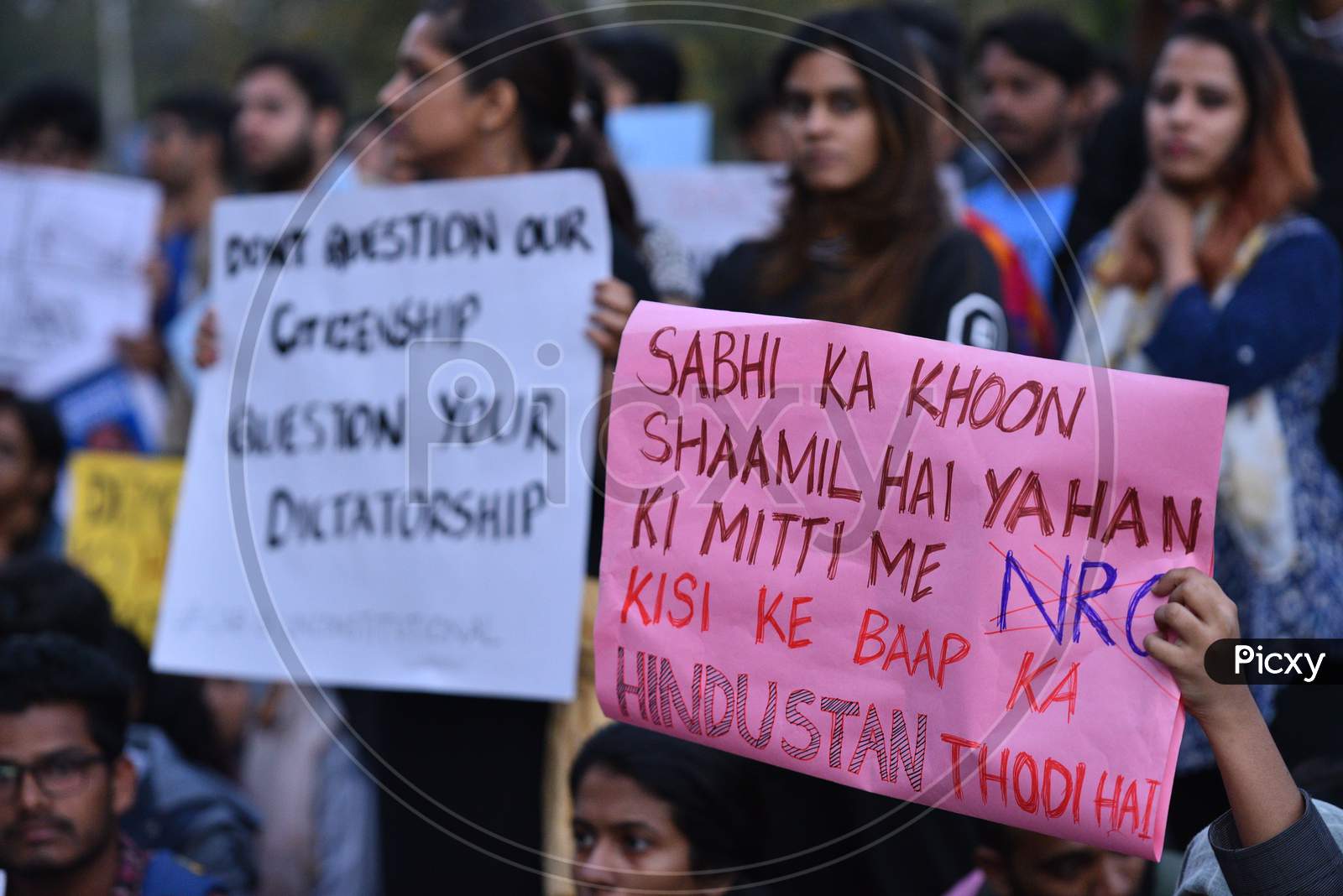 Students from HCU,EFLU and Osmania Universities protest against Citizenship Amendment Act 2019 on Dec 17 2019