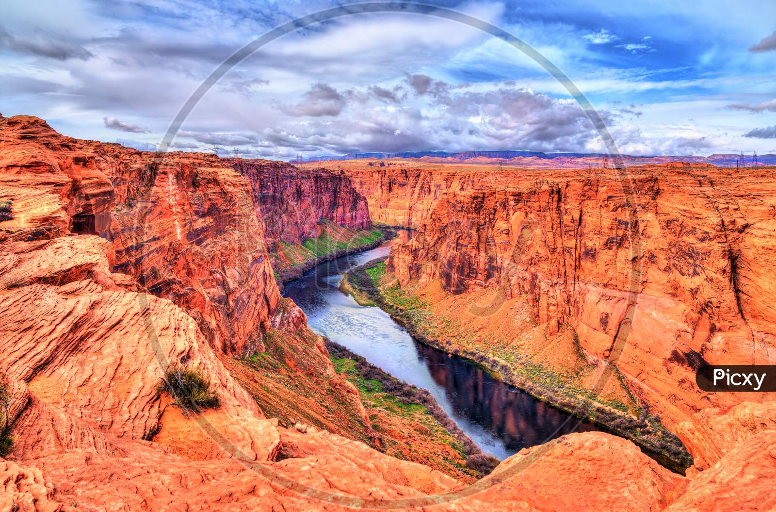 The Colorado River In Glen Canyon, Arizona, USA