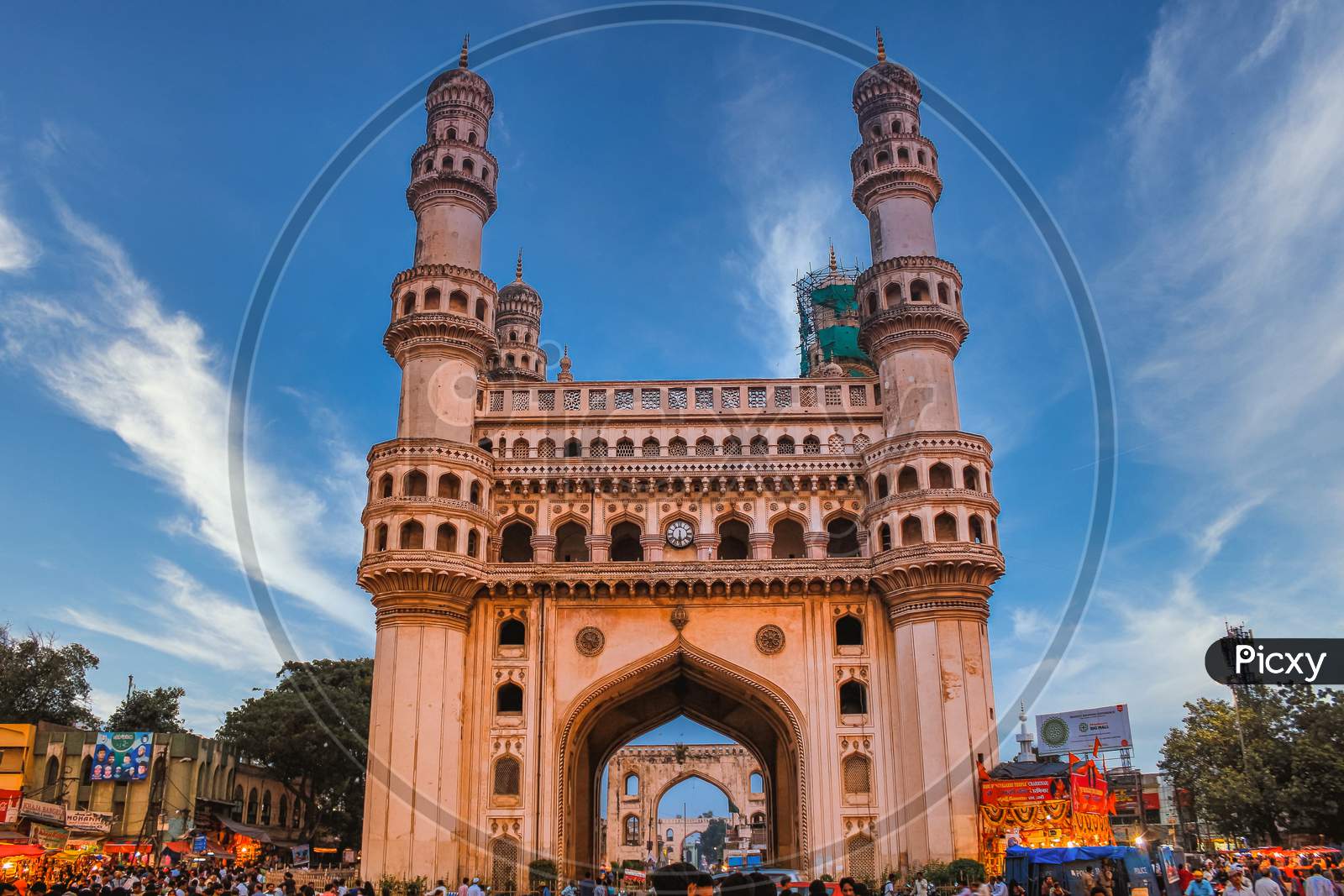 Charminar View With Blue Sky Background