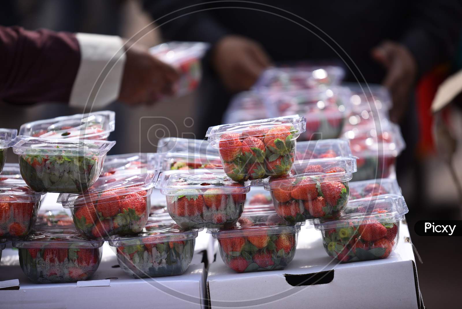 Fresh packed Strawberries