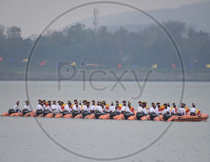 Boat Race During Namami Bramaputra Festival Celebrations in Guwahati, Assam  March 31 2017