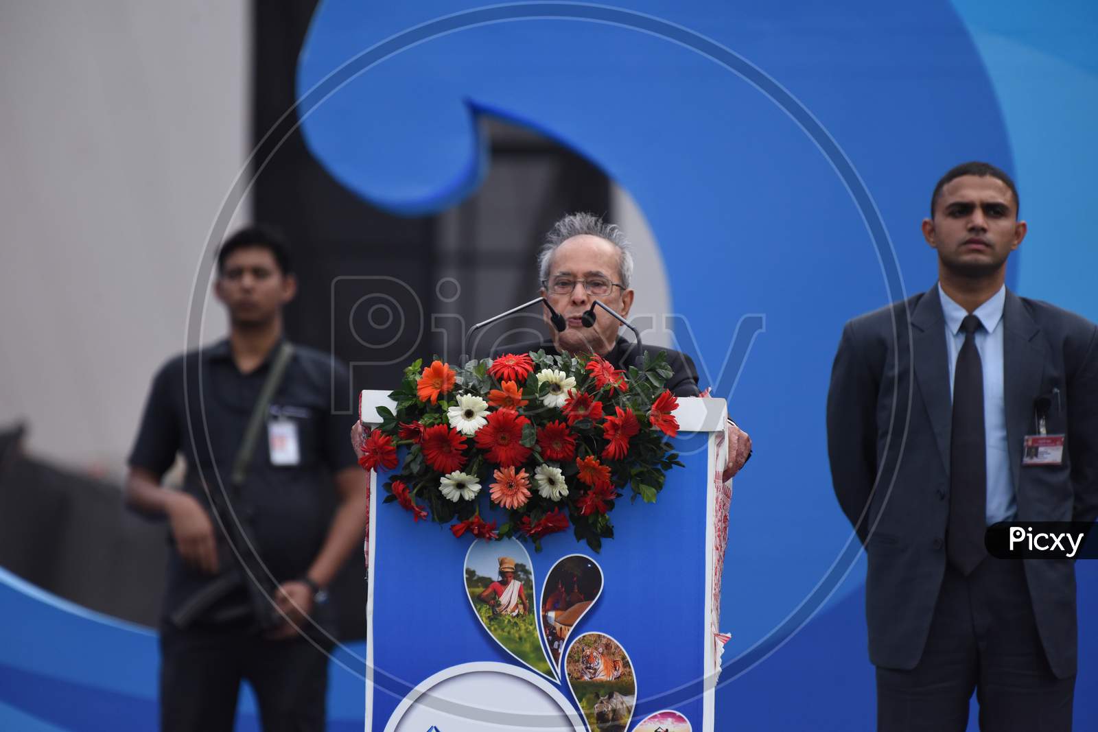 President of India Pranab Mukherjee Addressing People At Namami Bramaputra Inauguration in Guwahati In Assam