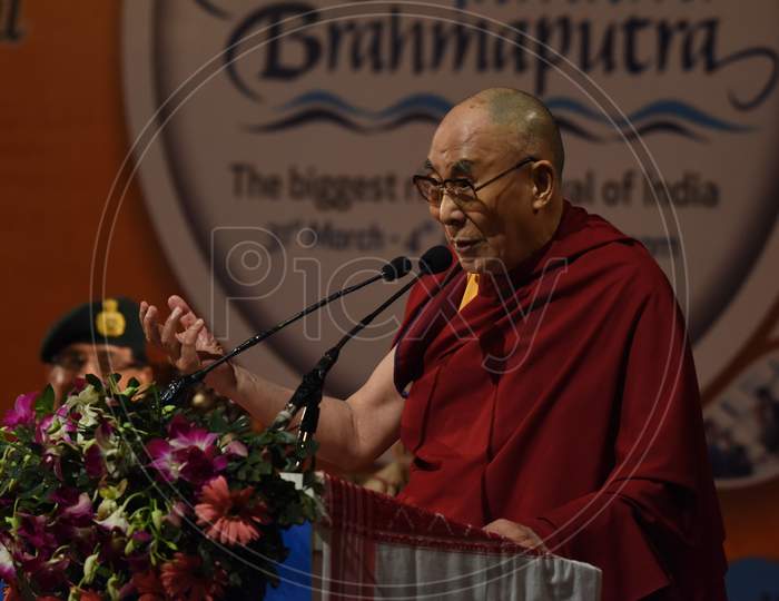 His Holiness Dalai Lama Addressing People At Namami Bramaputra Festival in Gawahati  , Assam