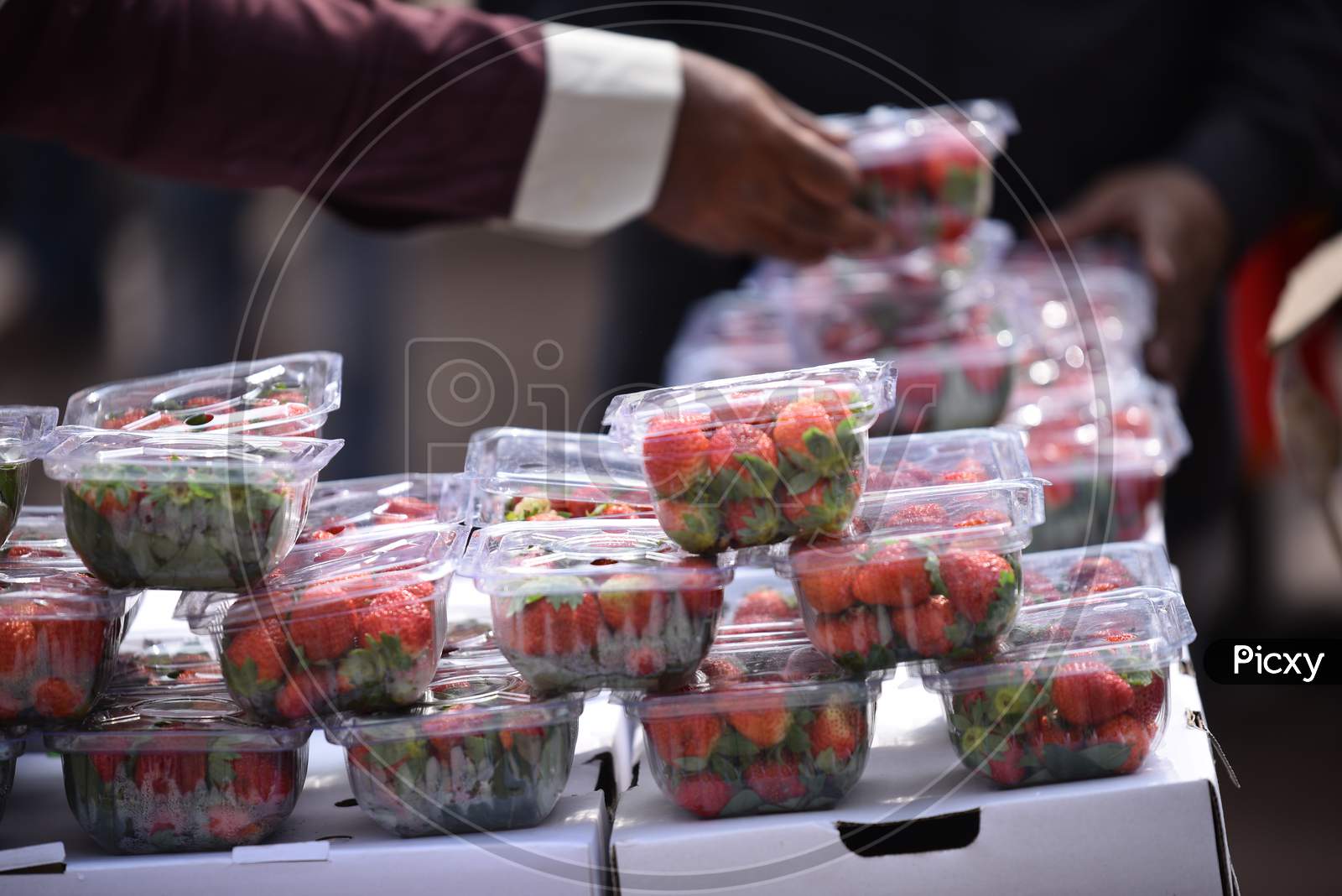 Fresh packed Strawberries