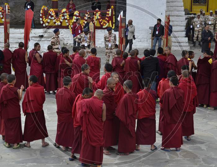 Buddhist Monks At  His Holiness Dalai Lama Meeting In Arunachal Pradesh