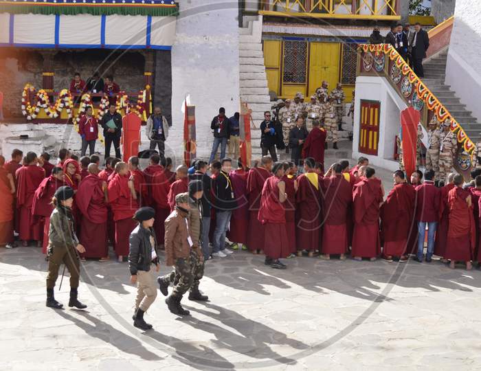 Image of Buddhist Monks At His Holiness Dalai Lama Meeting In Arunachal ...