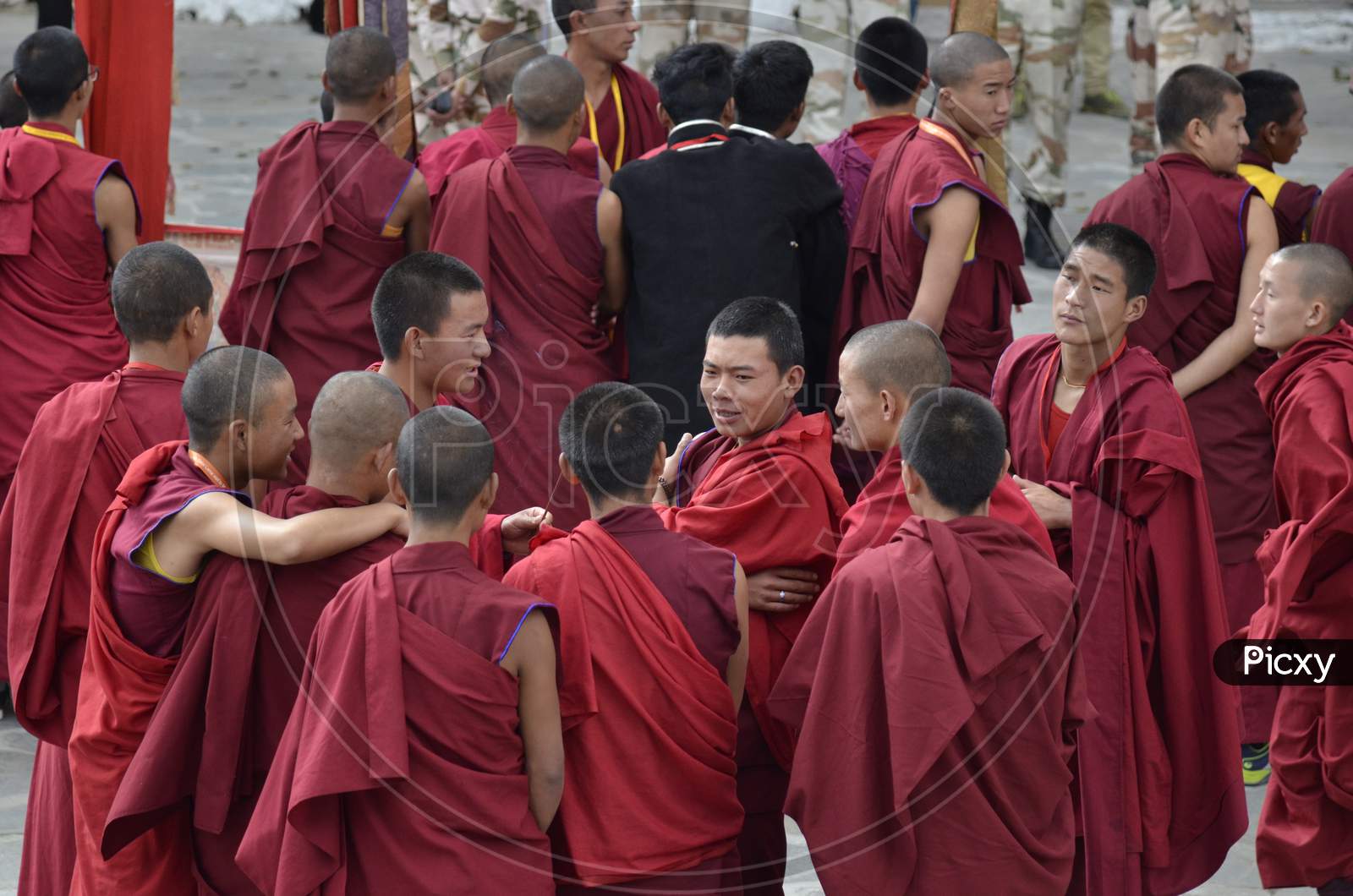 Image of Buddhist Monks At His Holiness Dalai Lama Meeting In Arunachal ...