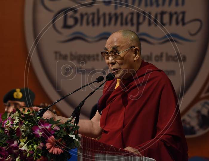 His Holiness Dalai Lama Addressing People At Namami Bramaputra Festival in Gawahati  , Assam