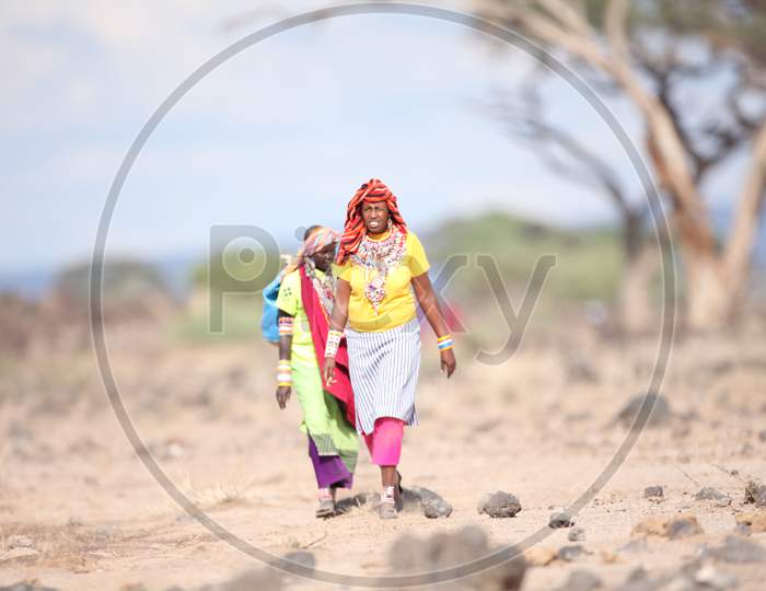 Tribal Women walking