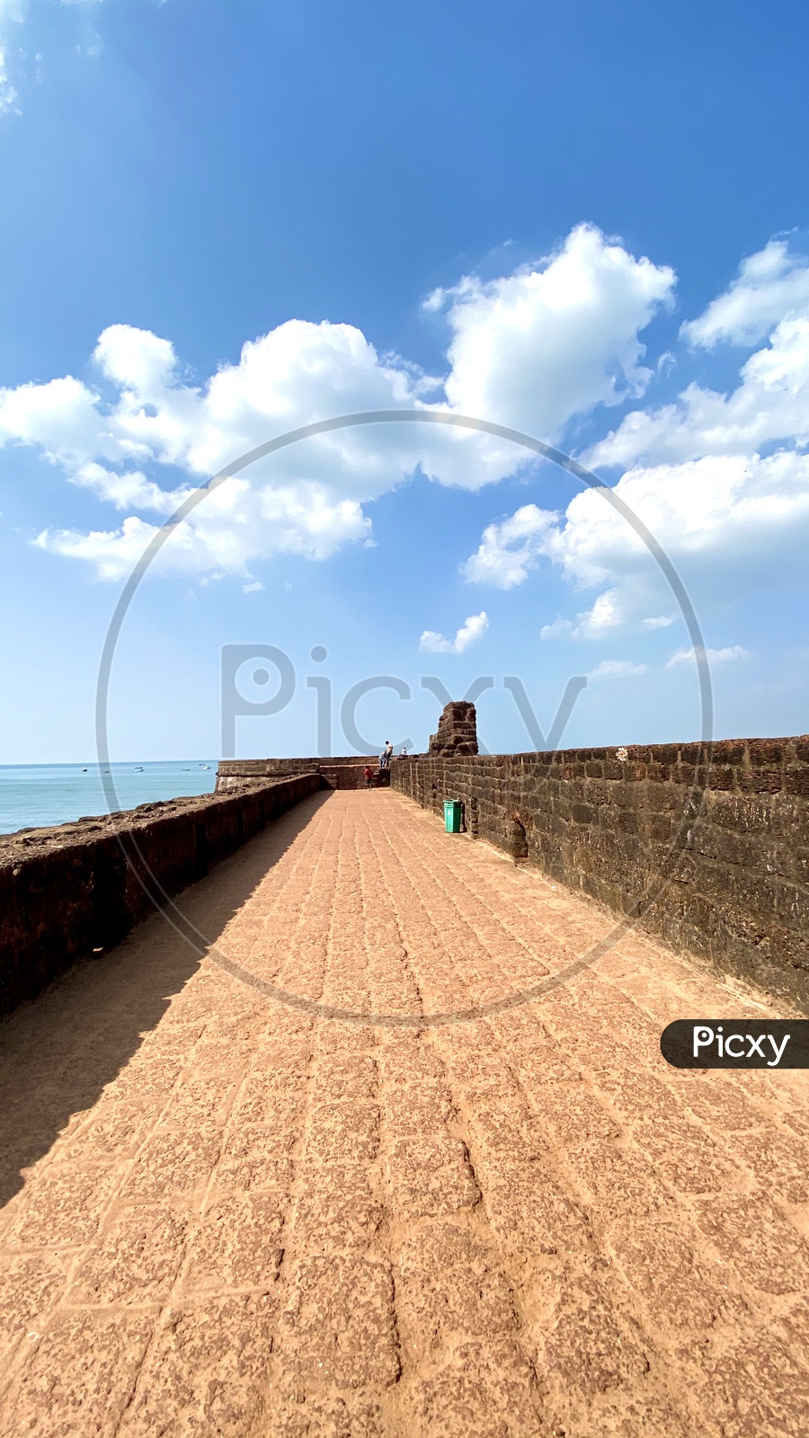 Lower Aguada Fort on a sunny day at Goa