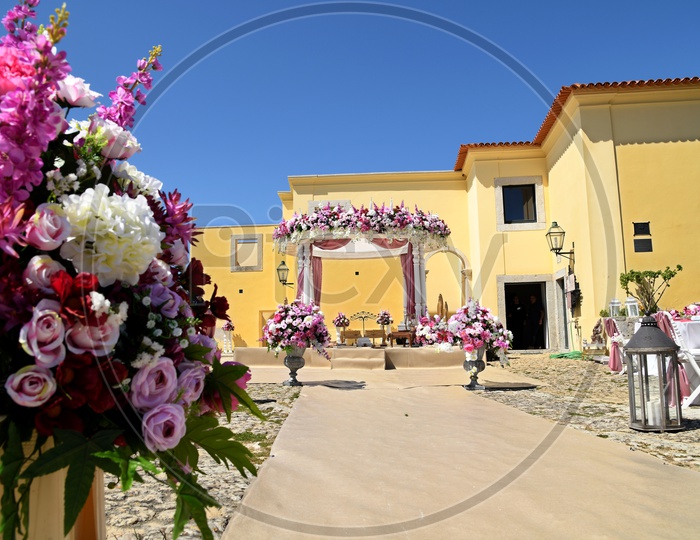 Flower Decoration With Beautiful Flowers At an Event