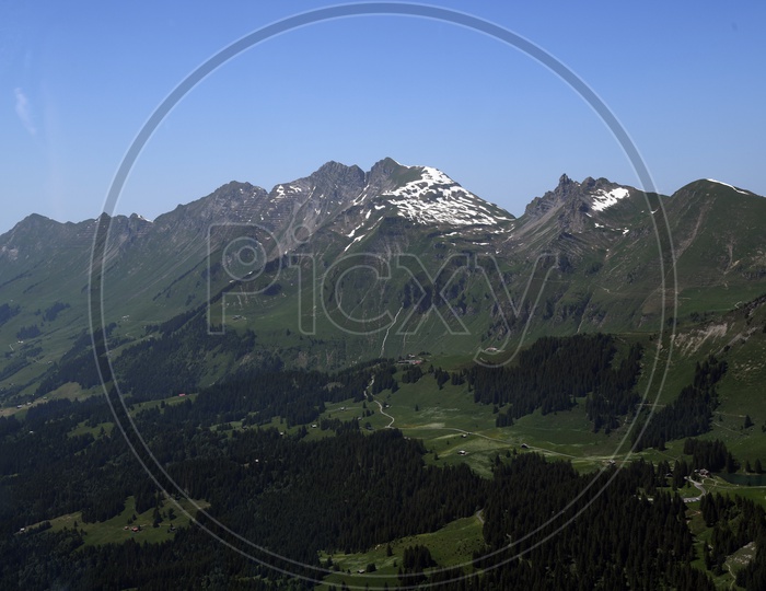 Landscape Of Mountain and Swiss Alps