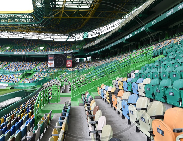 Chairs  In Rows At a Stadium