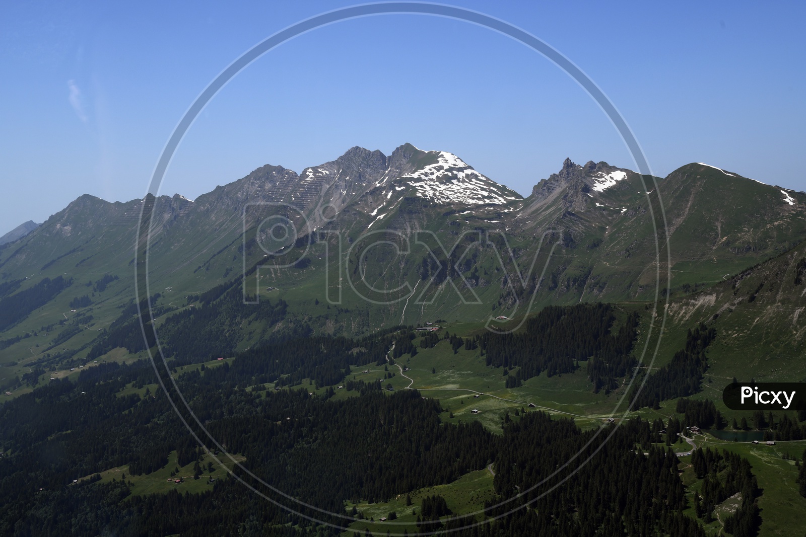 Landscape Of Mountain and Swiss Alps