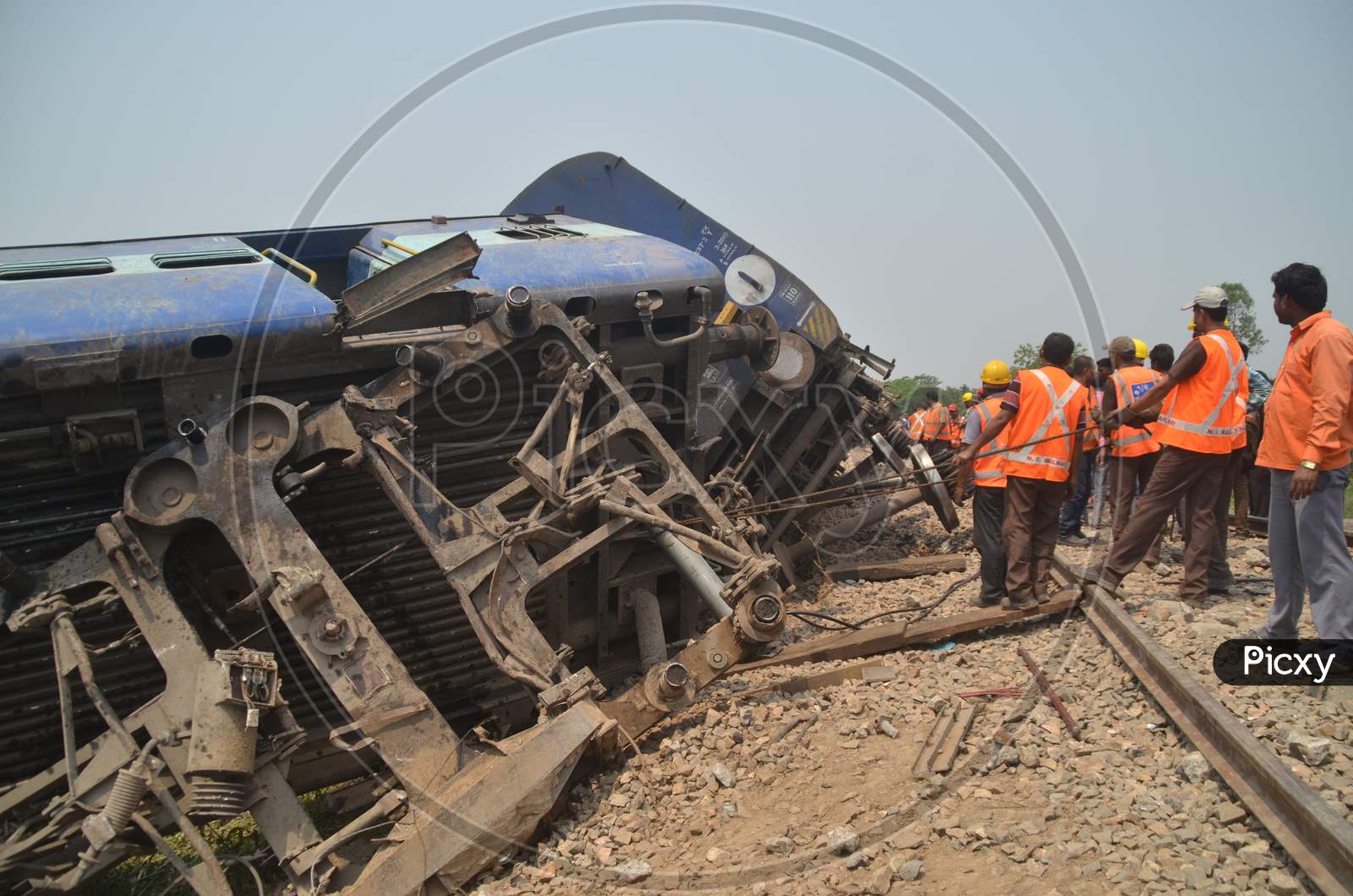 Image of Passenger Train Derail Or Accident At Jagi Road , Assam April ...