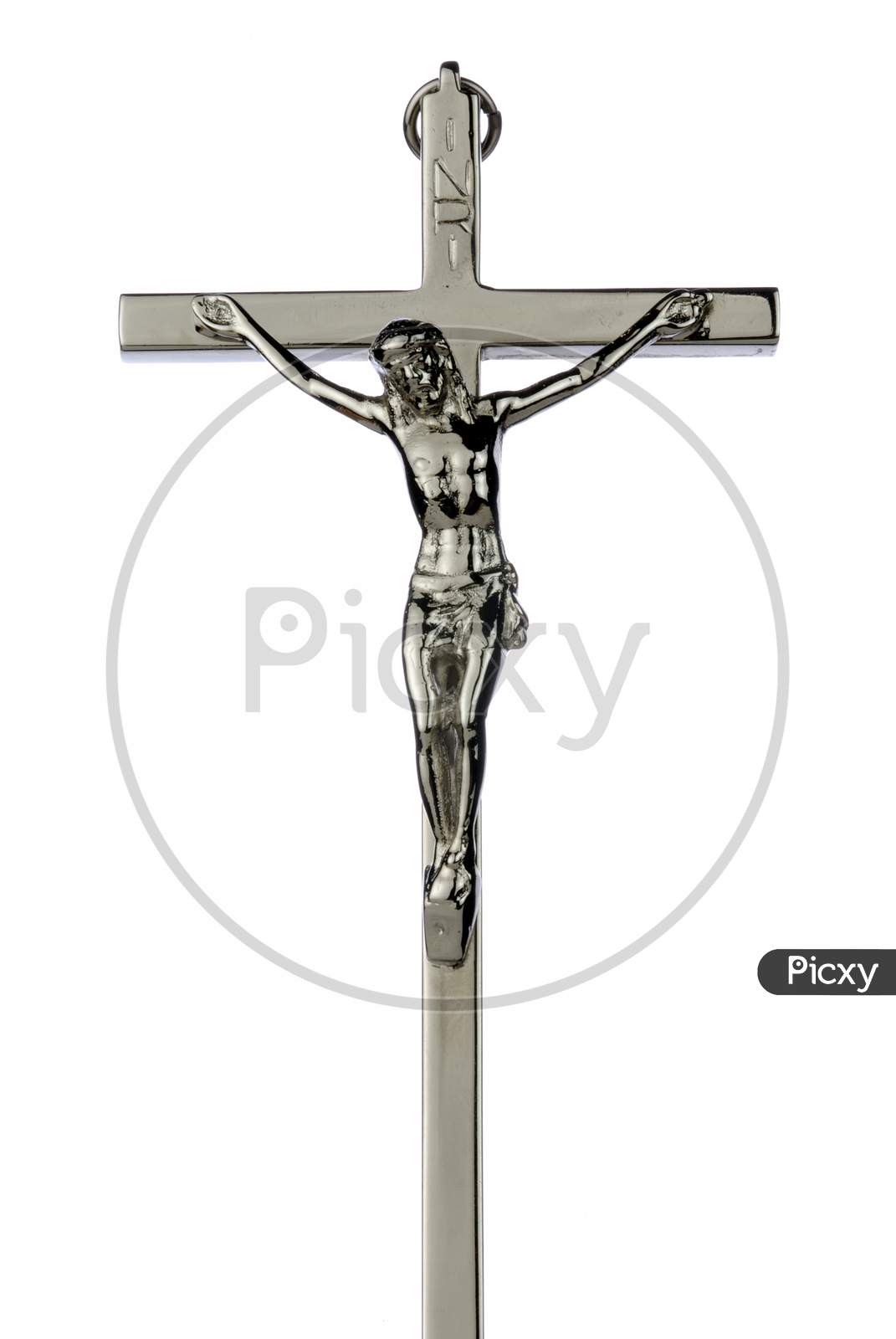 Image Of Steel Key Chain Of Christ Crucification Yc Picxy
