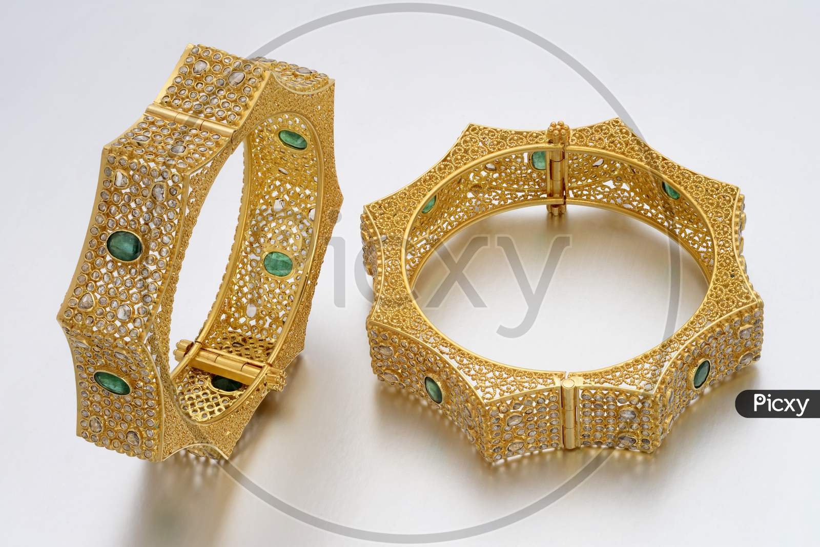 Indian Wedding Fancy Jeweley of Bangles with gemstones