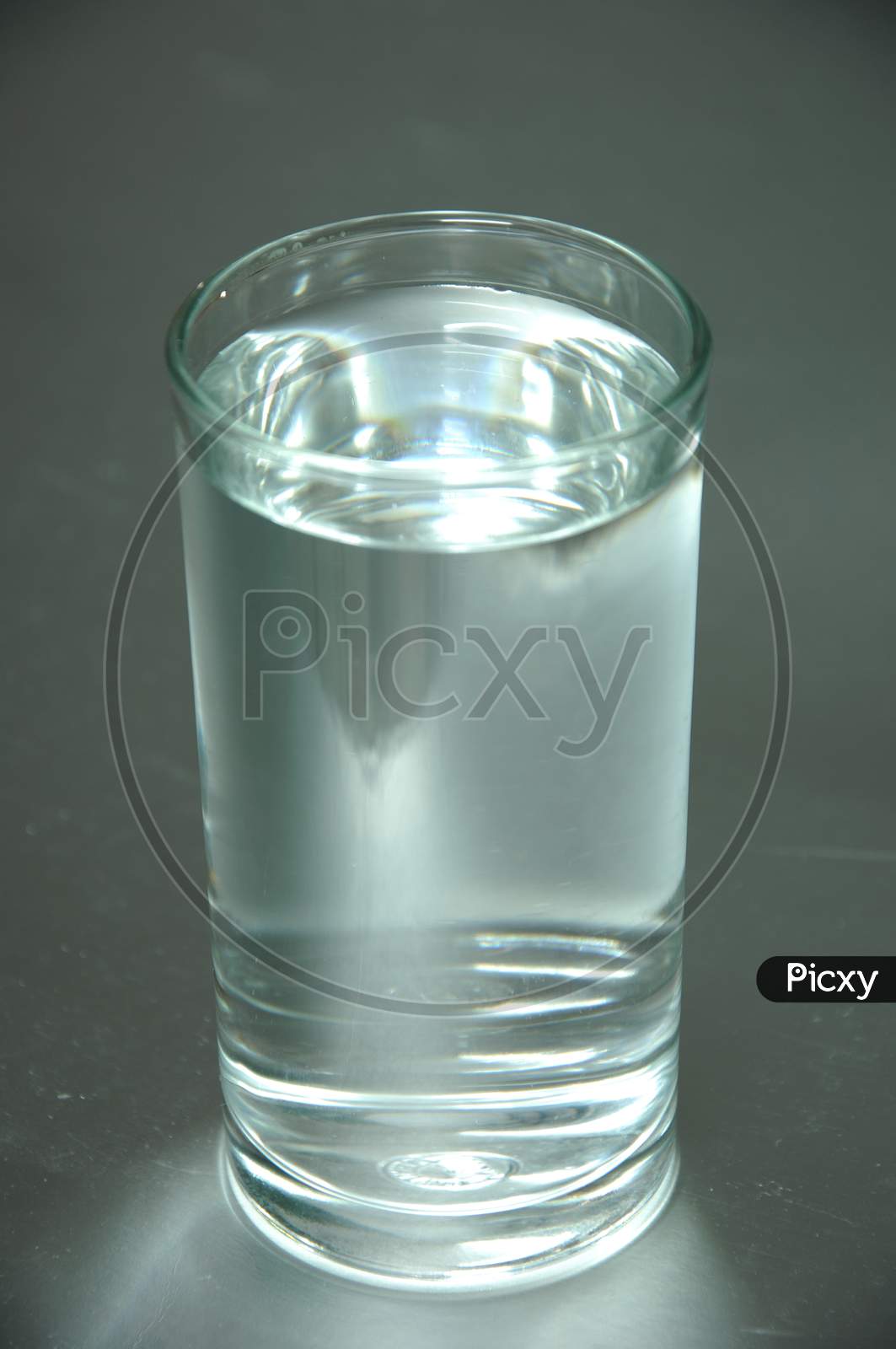 Glass Of Water With White  Background
