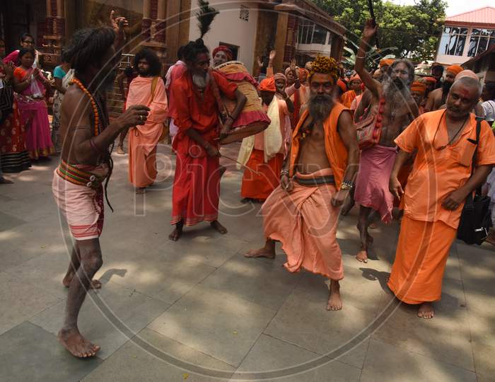 Indian Sadhu Or Baba  At Ambubachi Mela At Kamakhya Temple On 21St June 2017