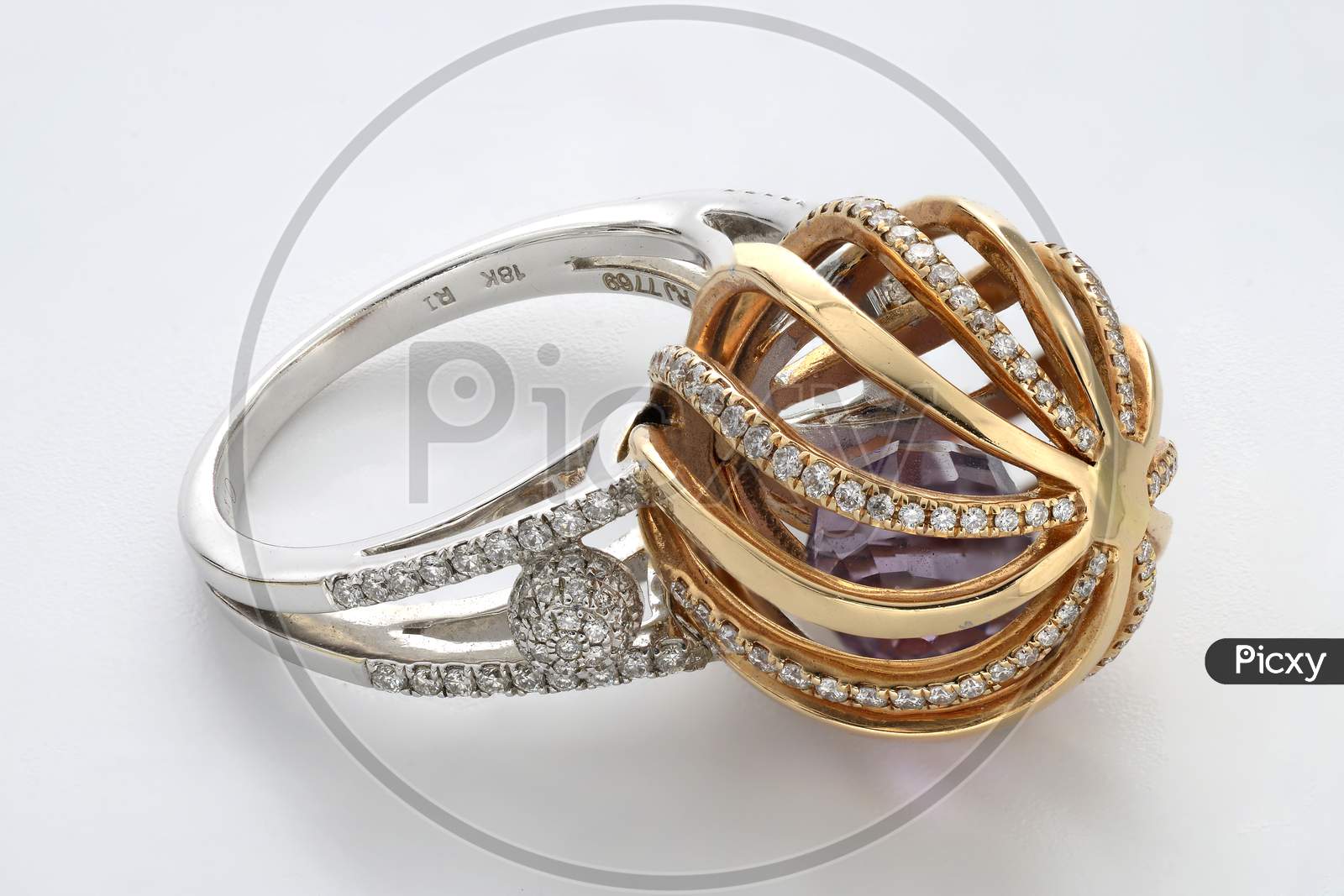 Indian Jewellery Gold Ring    Designs Over Isolated Background