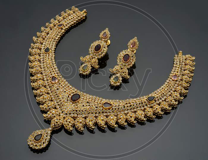 Indian Wedding Necklace Jewelry Set