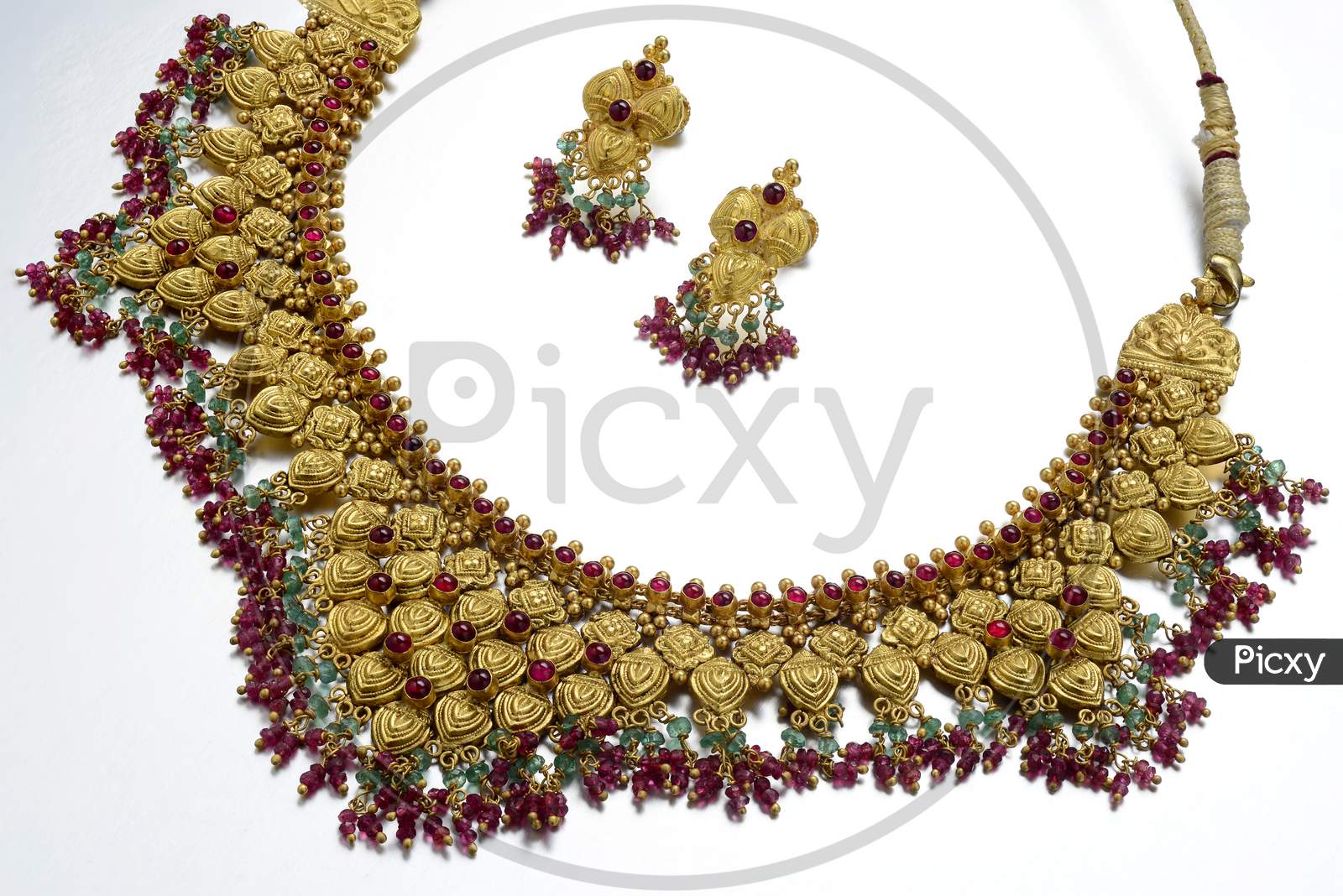 Indian Fancy Ruby gemstone necklace