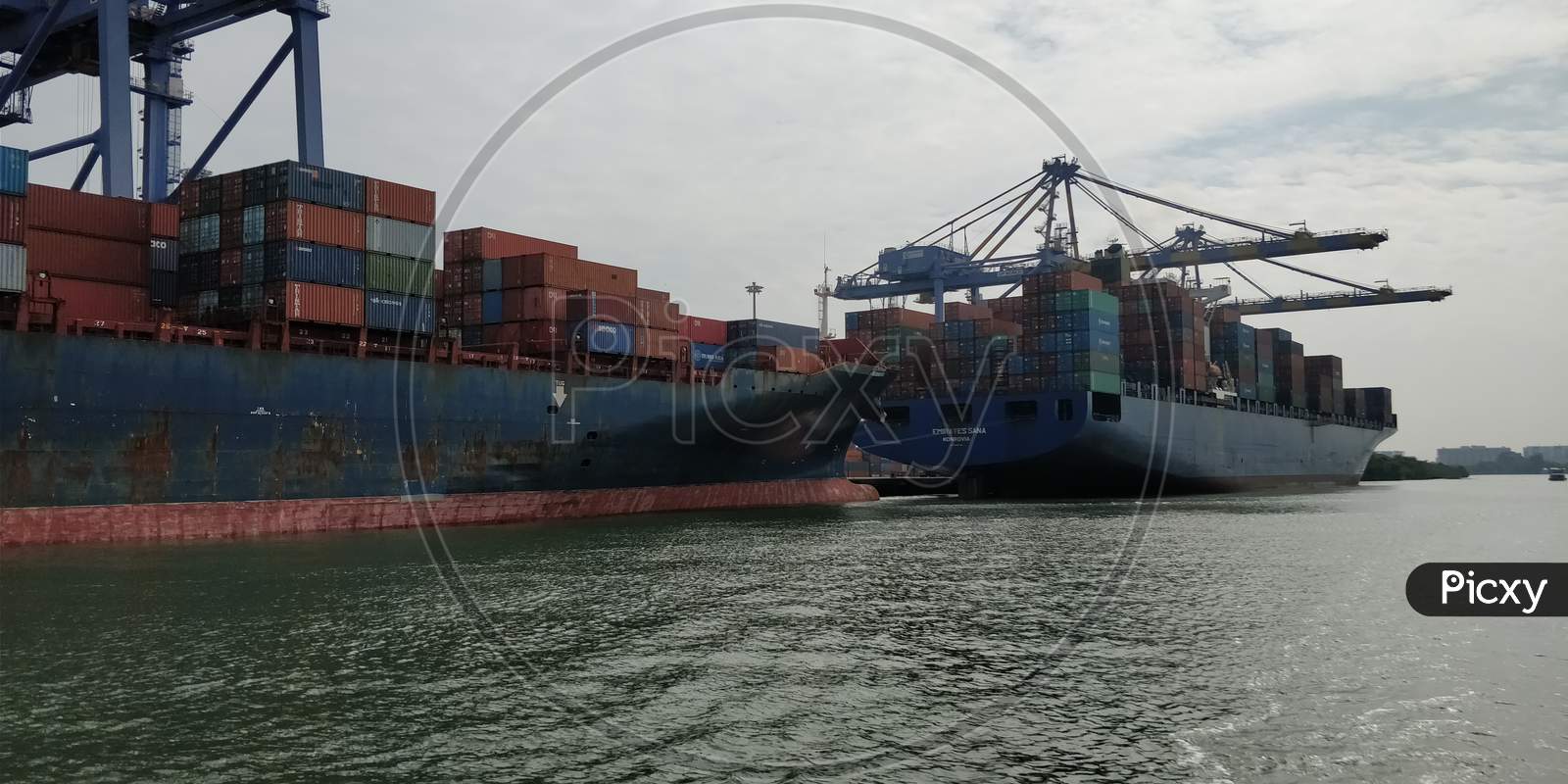 Dubai based Inernational Container at Cochin port
