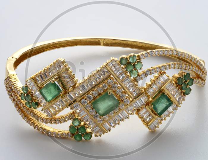 Gemstone work woman's bangle