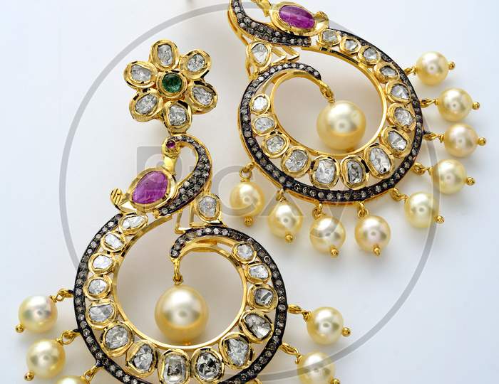 Indian Traditional Pearl earrings set