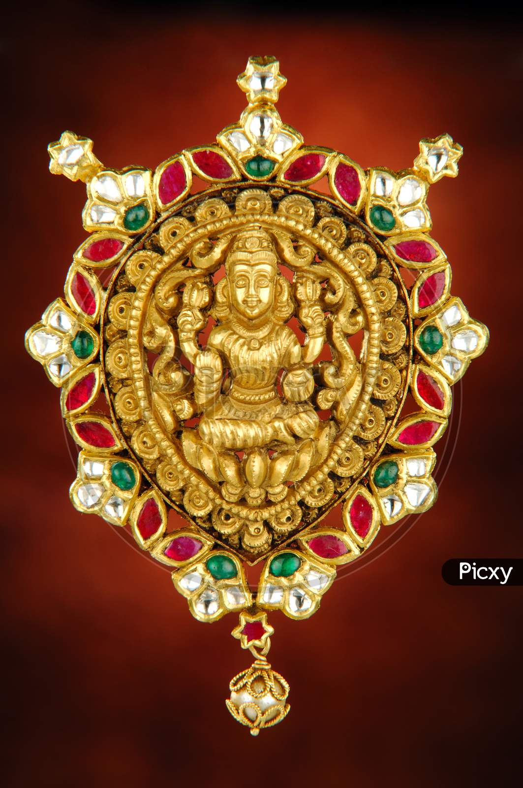 Indian Goddess Gold Statue