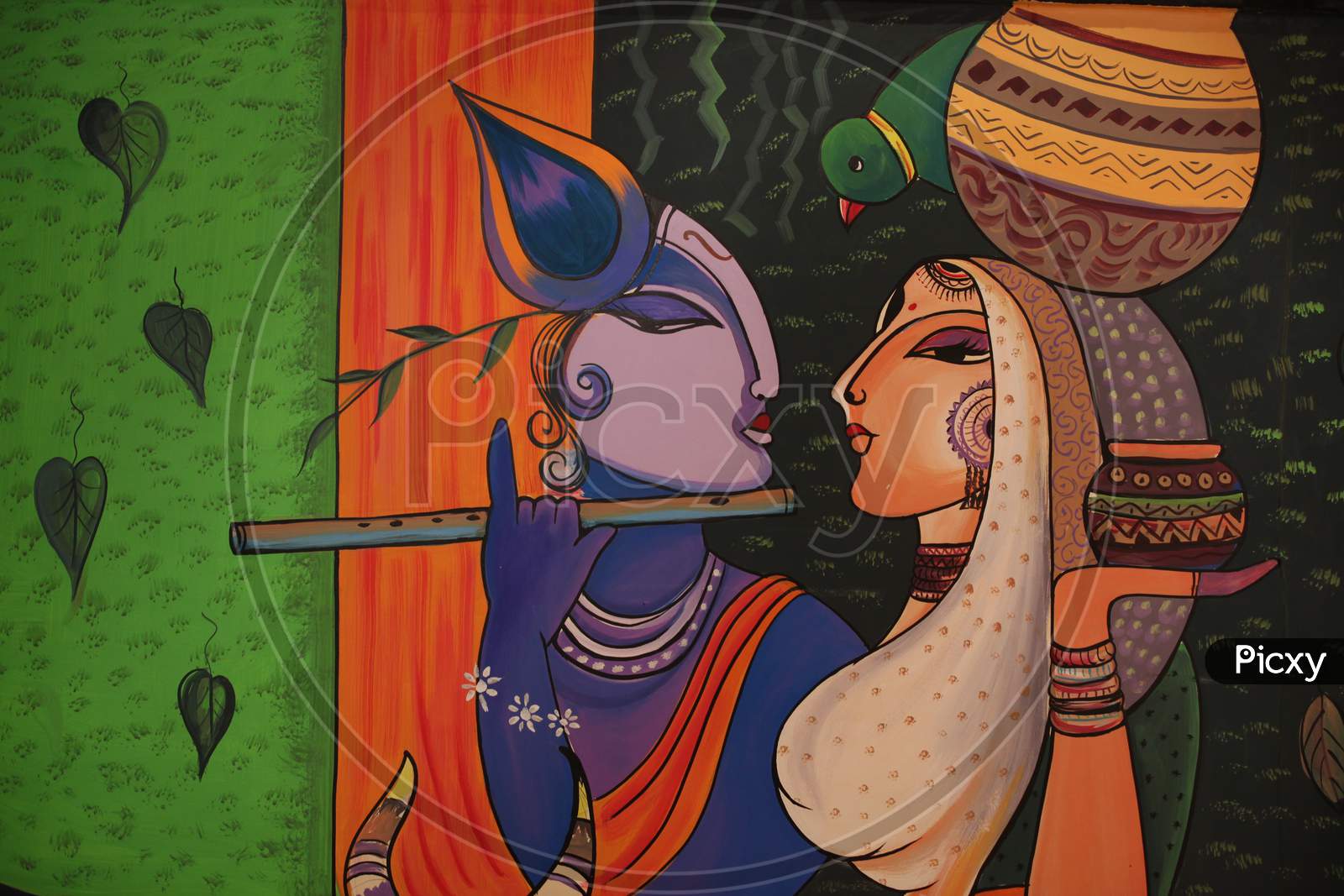 Indian Paintings Pictures Closeup