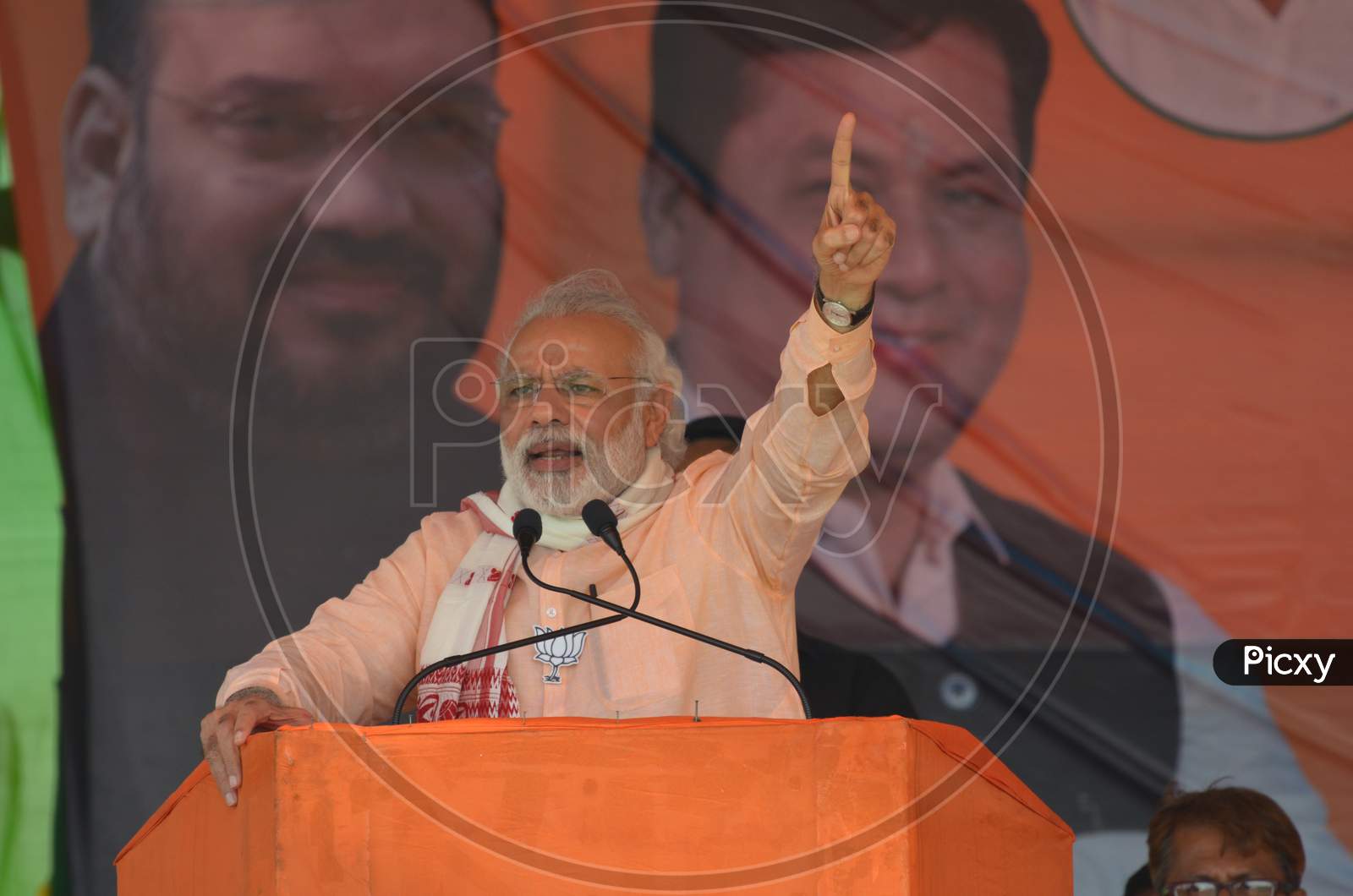 Prime Minister Of India Narendra Modi Election Campaign Rally During Assam General Assembly Elections In Nagaon, Assam April 4 2016