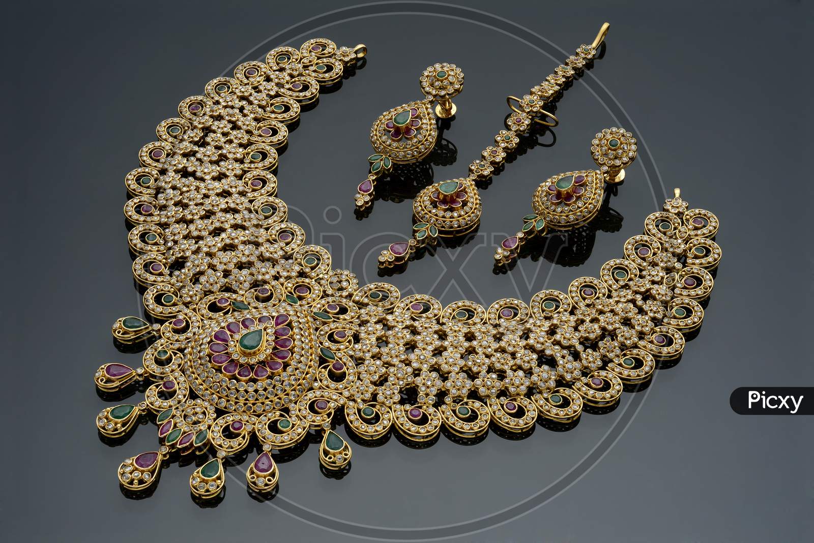 Indian Necklace piece with ruby gemstone