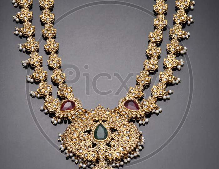 Indian Traditional gemstone necklace piece