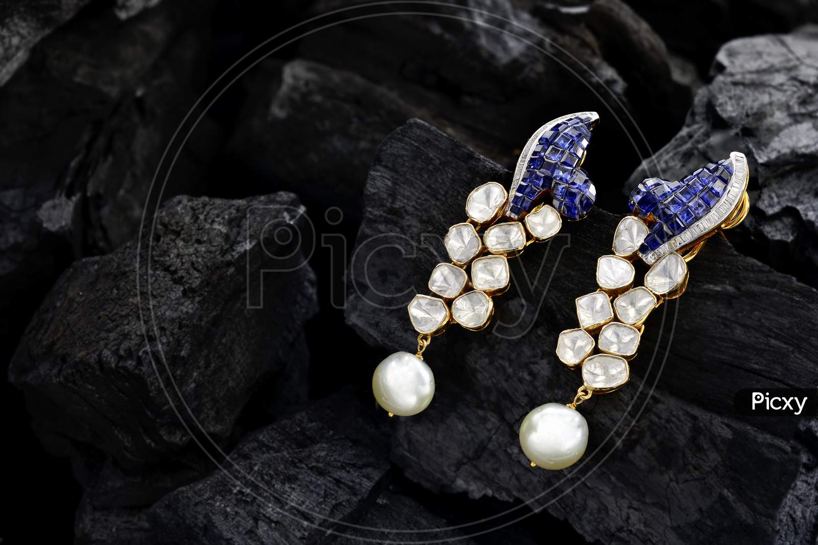 Purple gemstone earrings