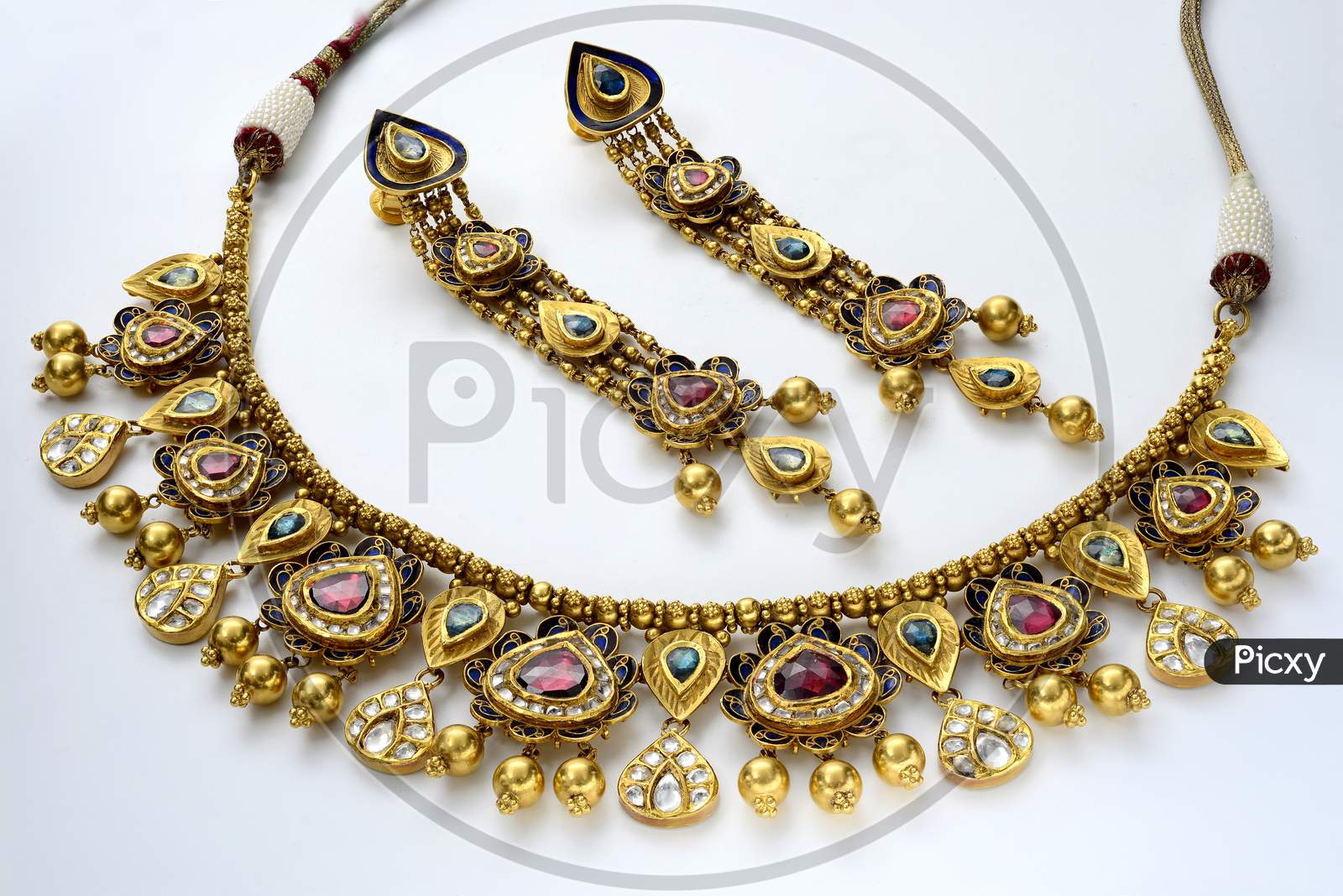 Multi gemstone fashion jewelry necklace
