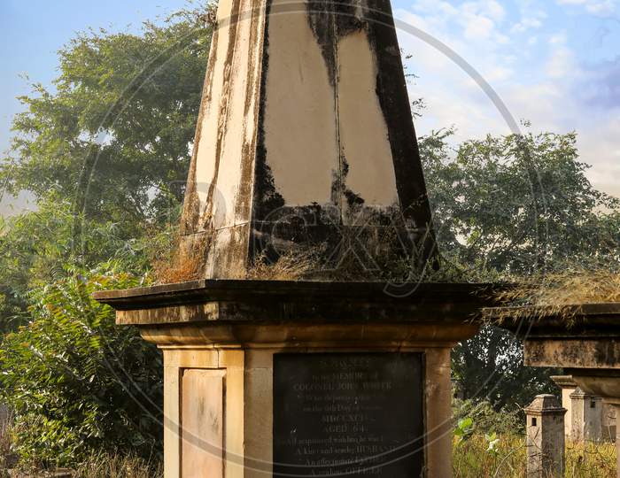 Abandoned British graveyard at Chunar, UP, India