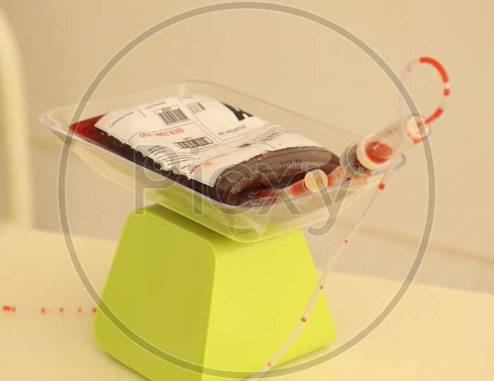 A Blood bag in the hospital