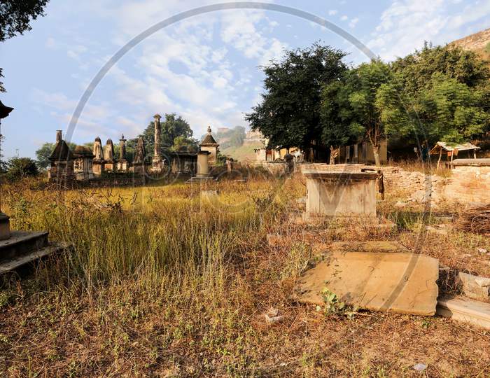 Abandoned British graveyard at Chunar, UP, India