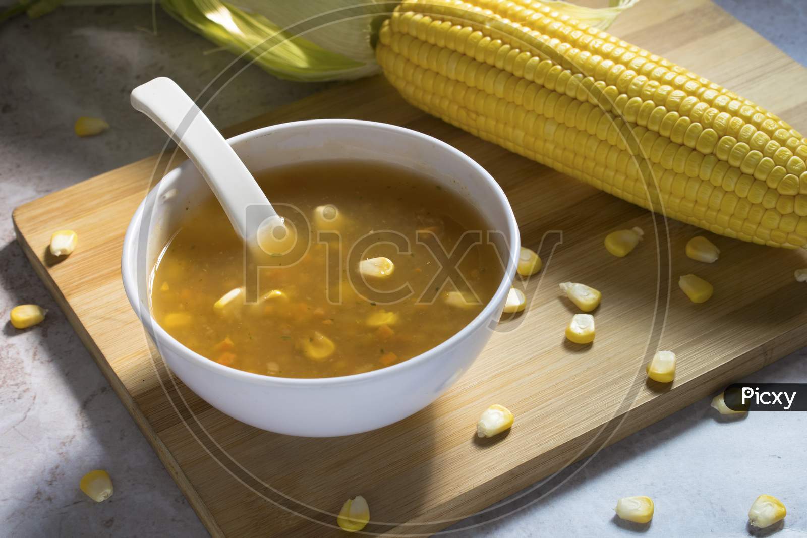 Corn Soup  In an Bowl