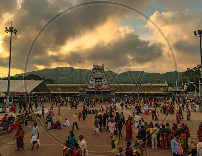 View of Tirumala Tirupati Devasthanam (TTD), Tirumala, Andhra Pradesh.