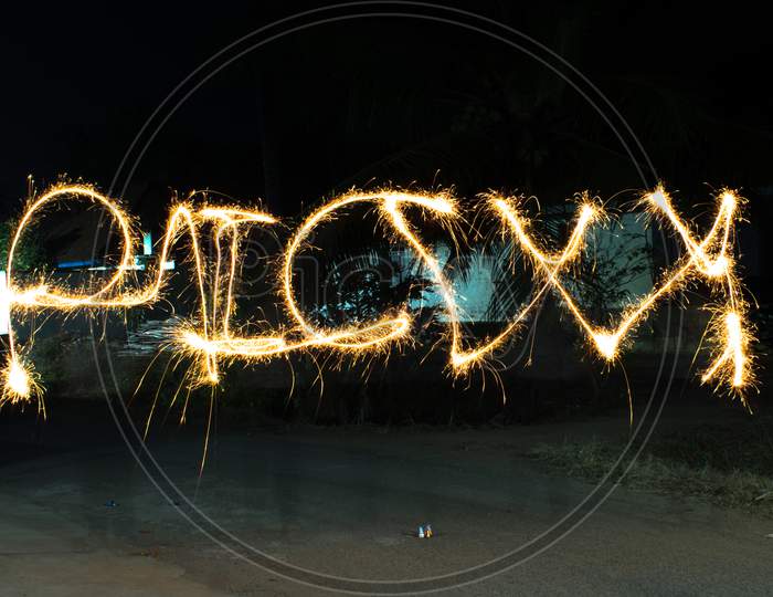 Picxy Word With Diwali Crackers