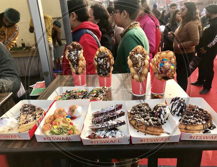 Different kind of Waffles at Comic Con 2019