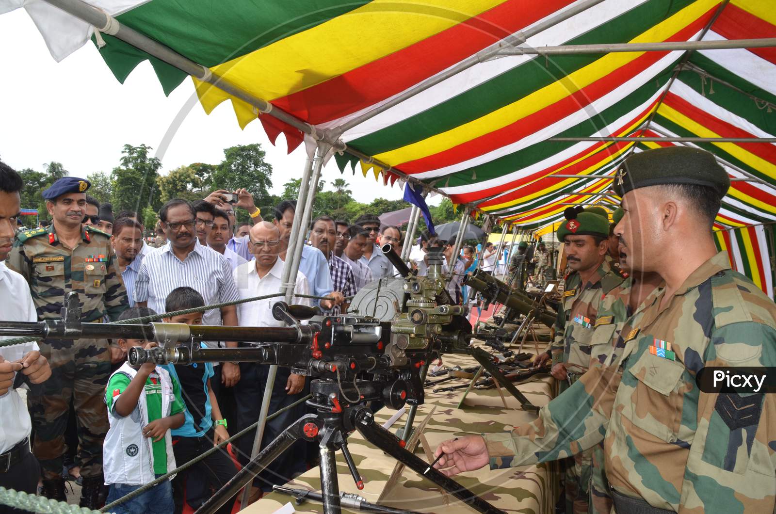 Indian Army Arms Or Ammunition Display in Assam On  August 23 2013