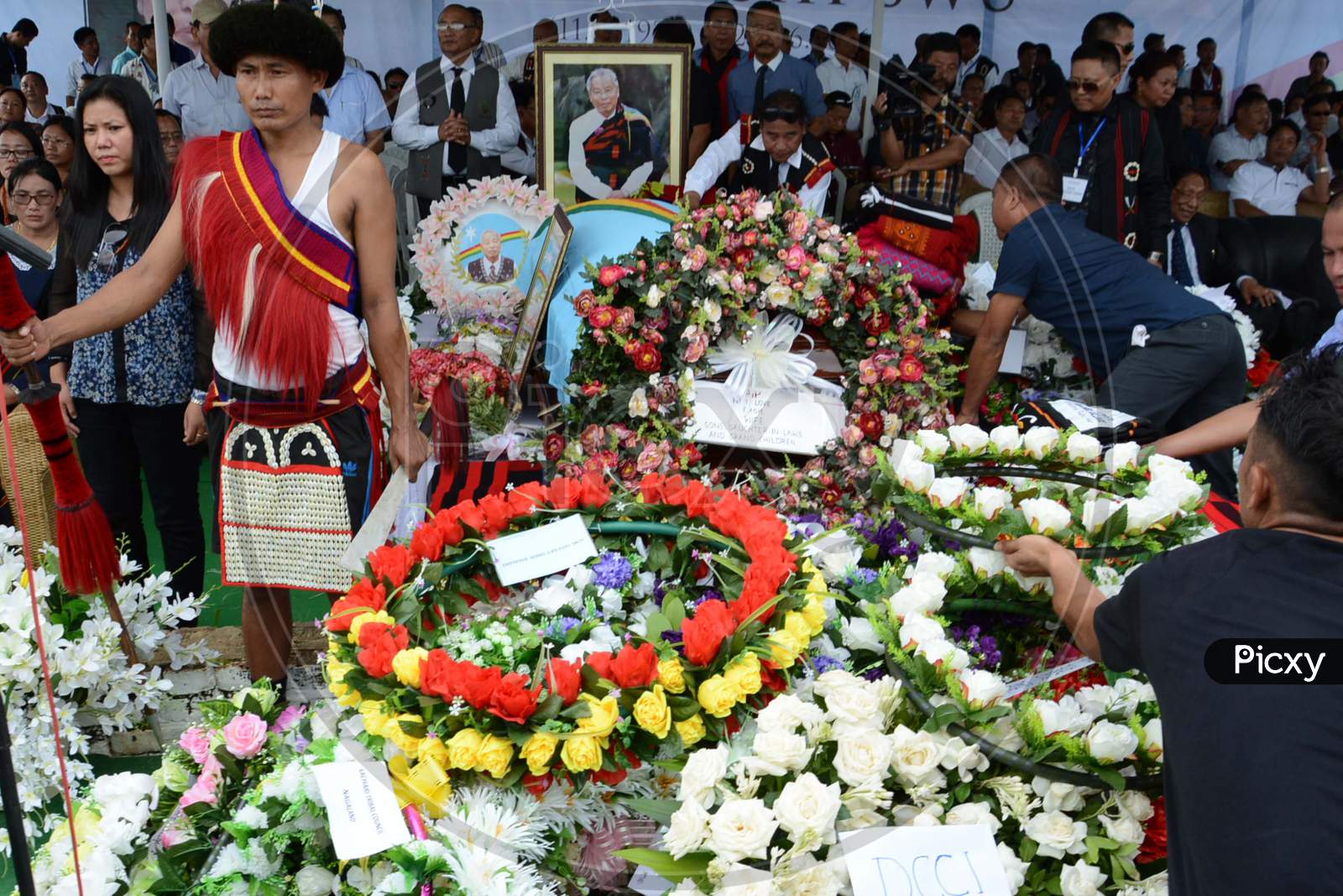 Isak Chishi Swu , Chairman Of NSCN  Funeral , Dimapur, Nagaland